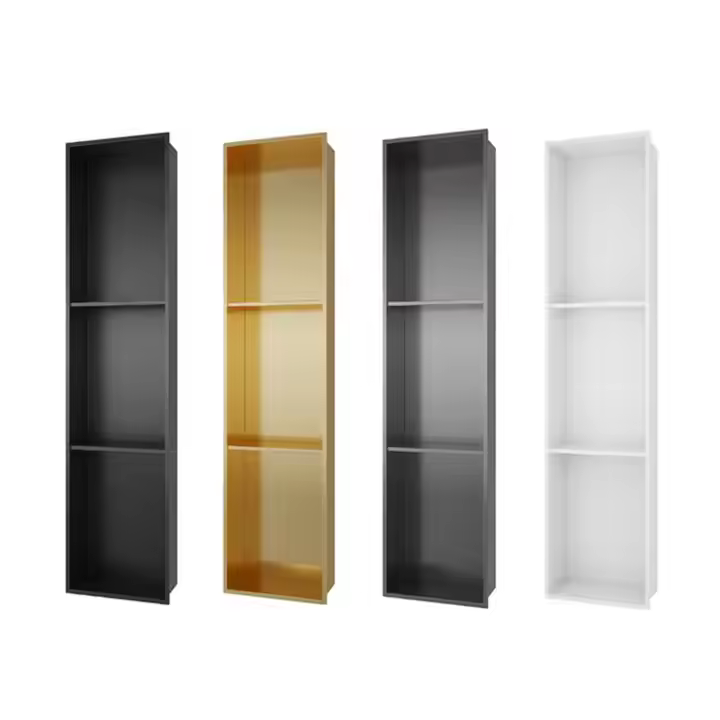 Stainless steel shower wall niche